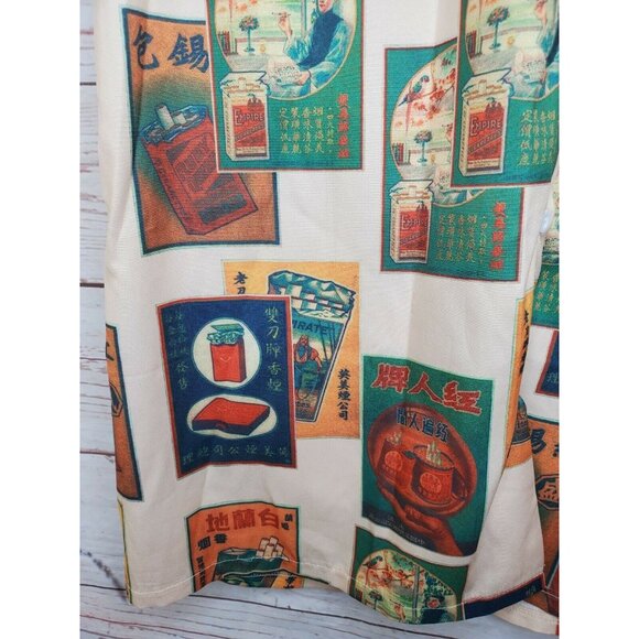 Shein Short Sleeve Button-Up Shirt with Rare Graphics - Medium 6, Multi-Colored - Picture 3 of 12